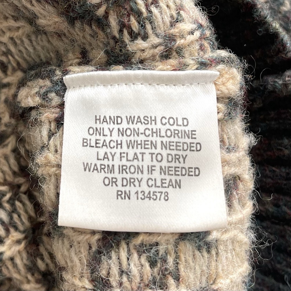 Men's Vineyard Vines Fair Isle 1/4 zip Shetland Grey Wool Sweater Nordic Ski M - Picture 6 of 12
